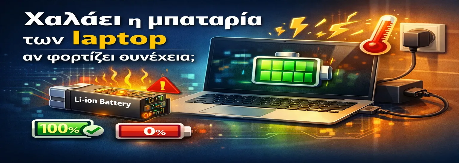 Χαλάει η μπαταρία των laptop αν φορτίζει συνέχεια;